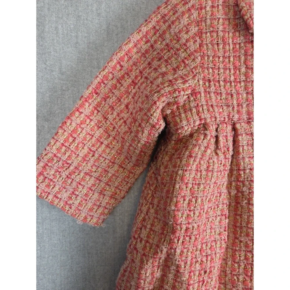 2011 Baby Gap Girls 6-12 Months Wool Dress Coat Barbie Pink Princess Fairy Lined